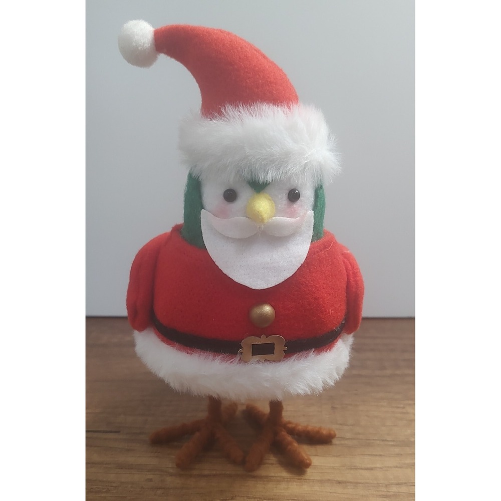Target Christmas 2023 DAPPER Felt Santa Claus Bird Figurine Wondershop HTF B1
